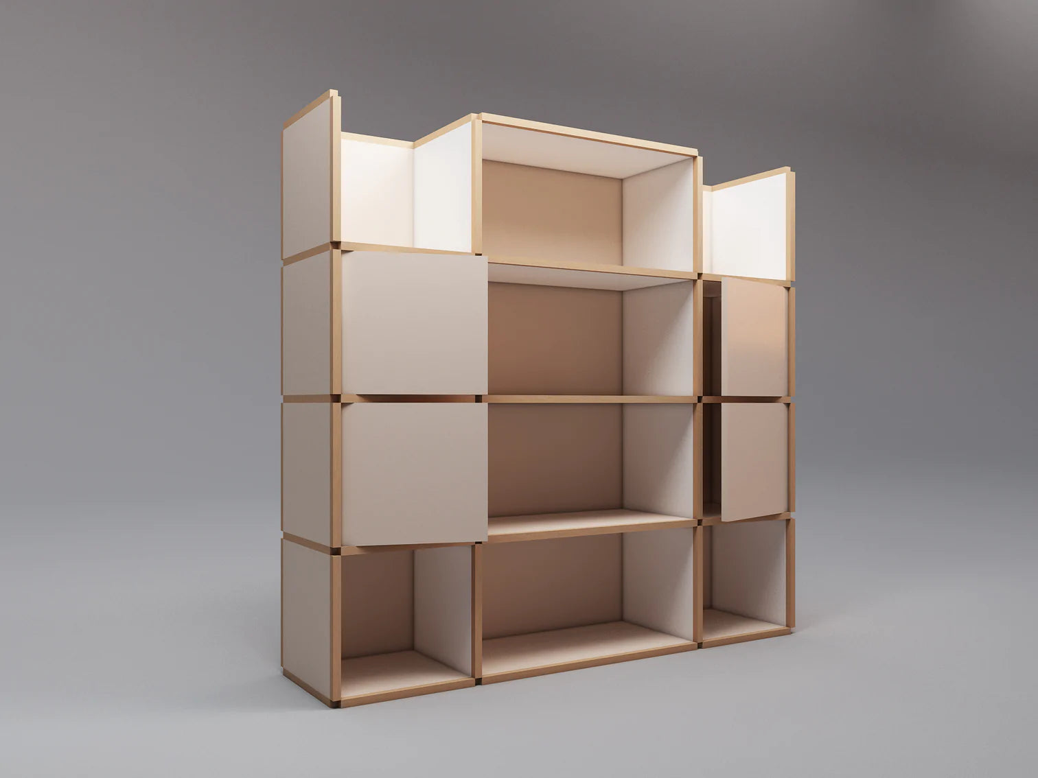 Wide open bookcase
