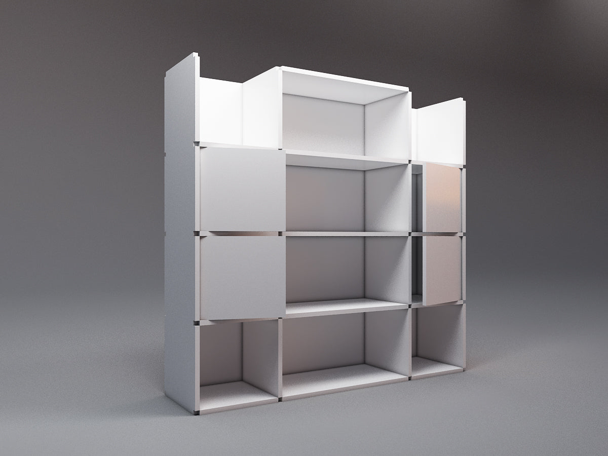 Wide open bookcase