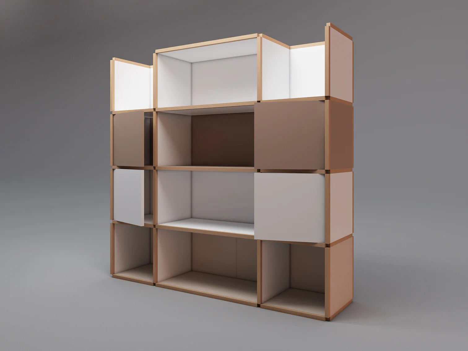 Wide open bookcase