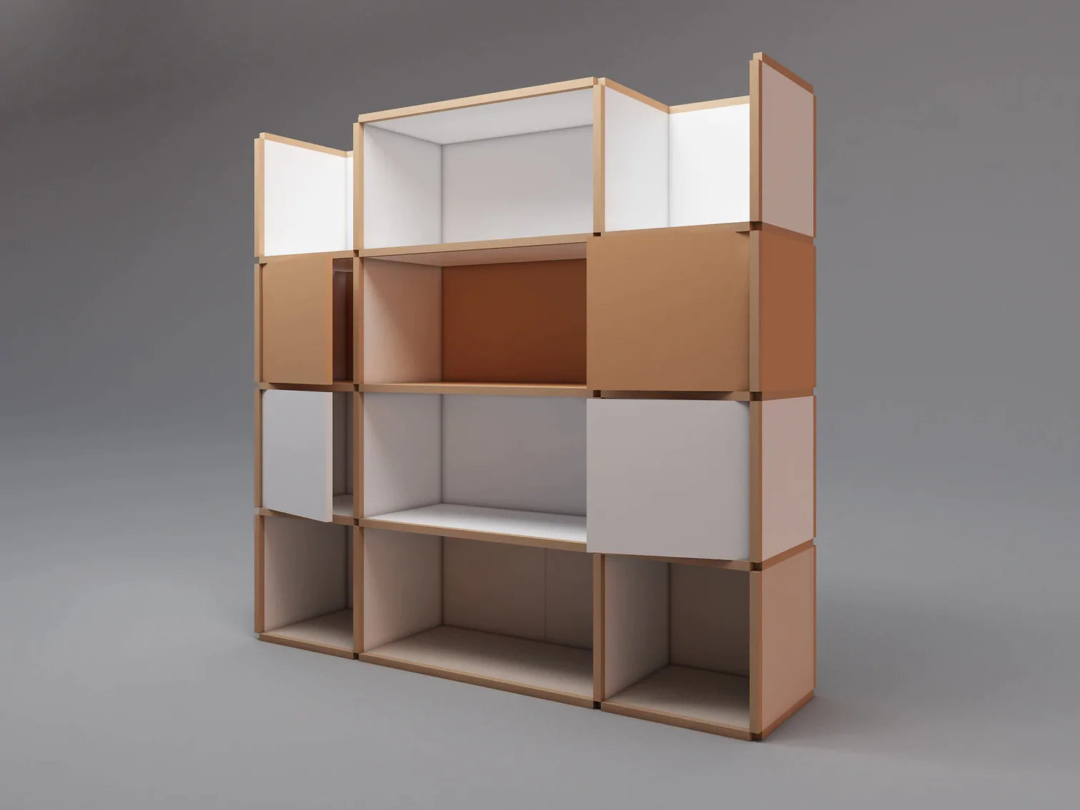 Wide open bookcase