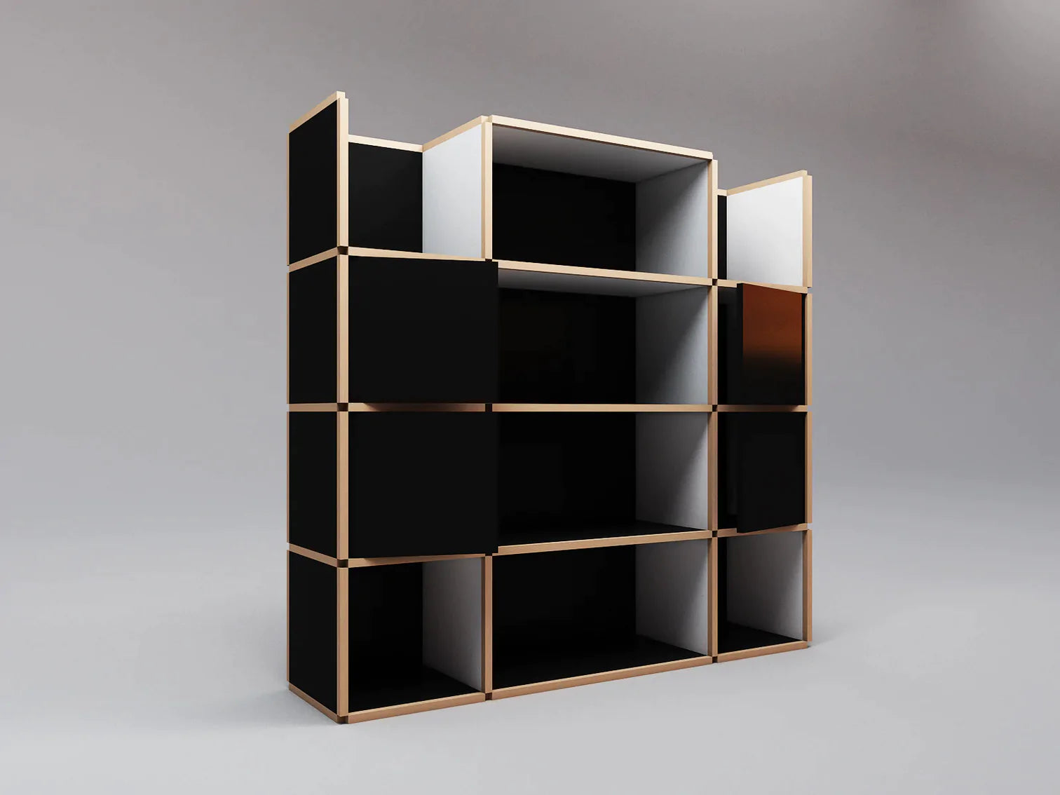 Wide open bookcase