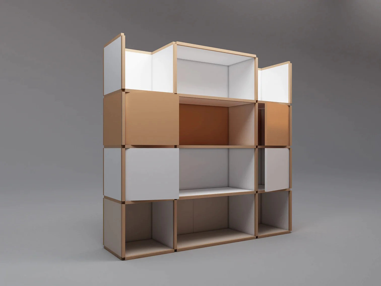 Wide open bookcase