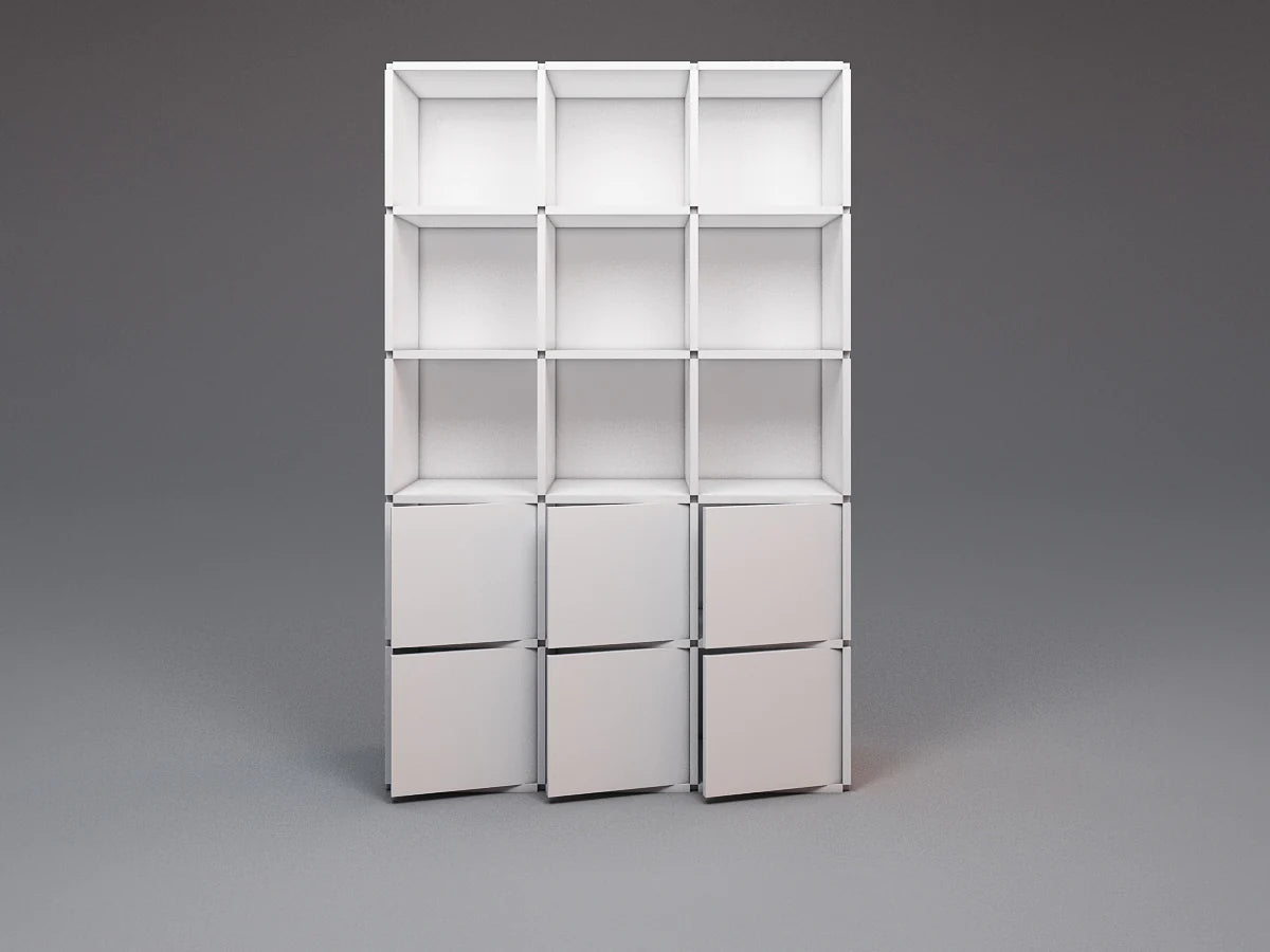 Tall bookcase with doors