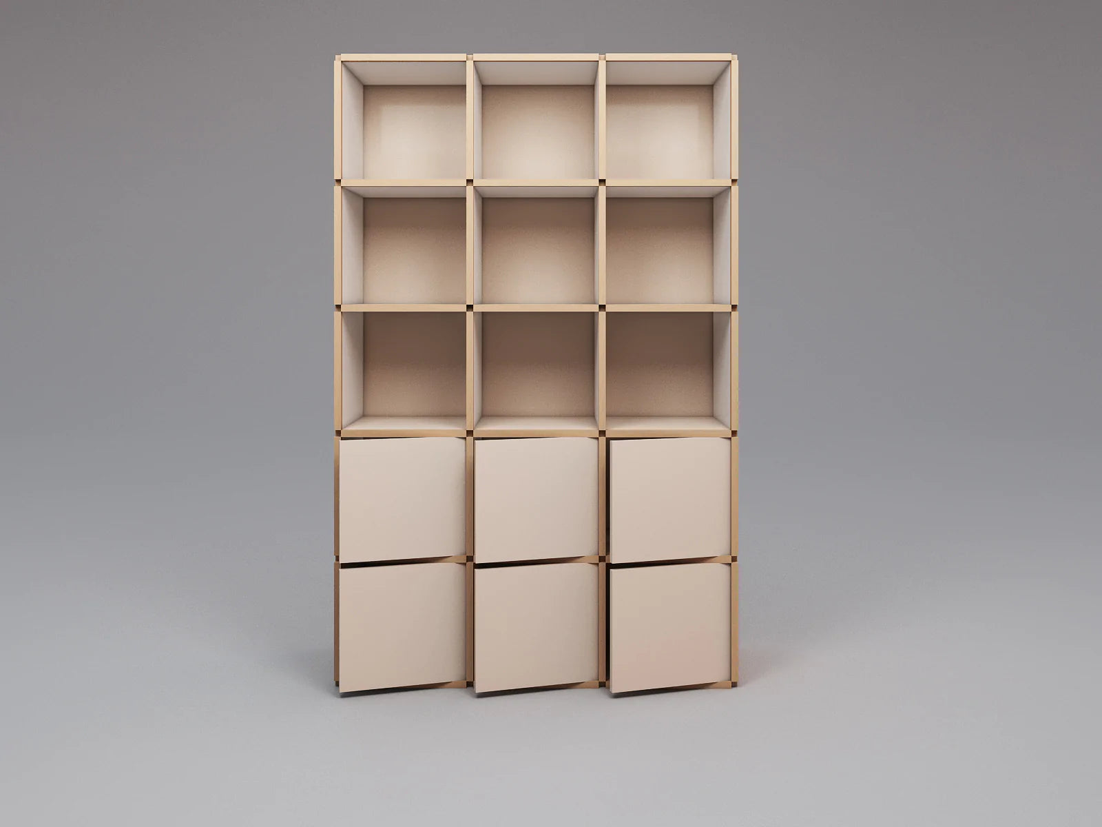 Tall bookcase with doors - Module Inc