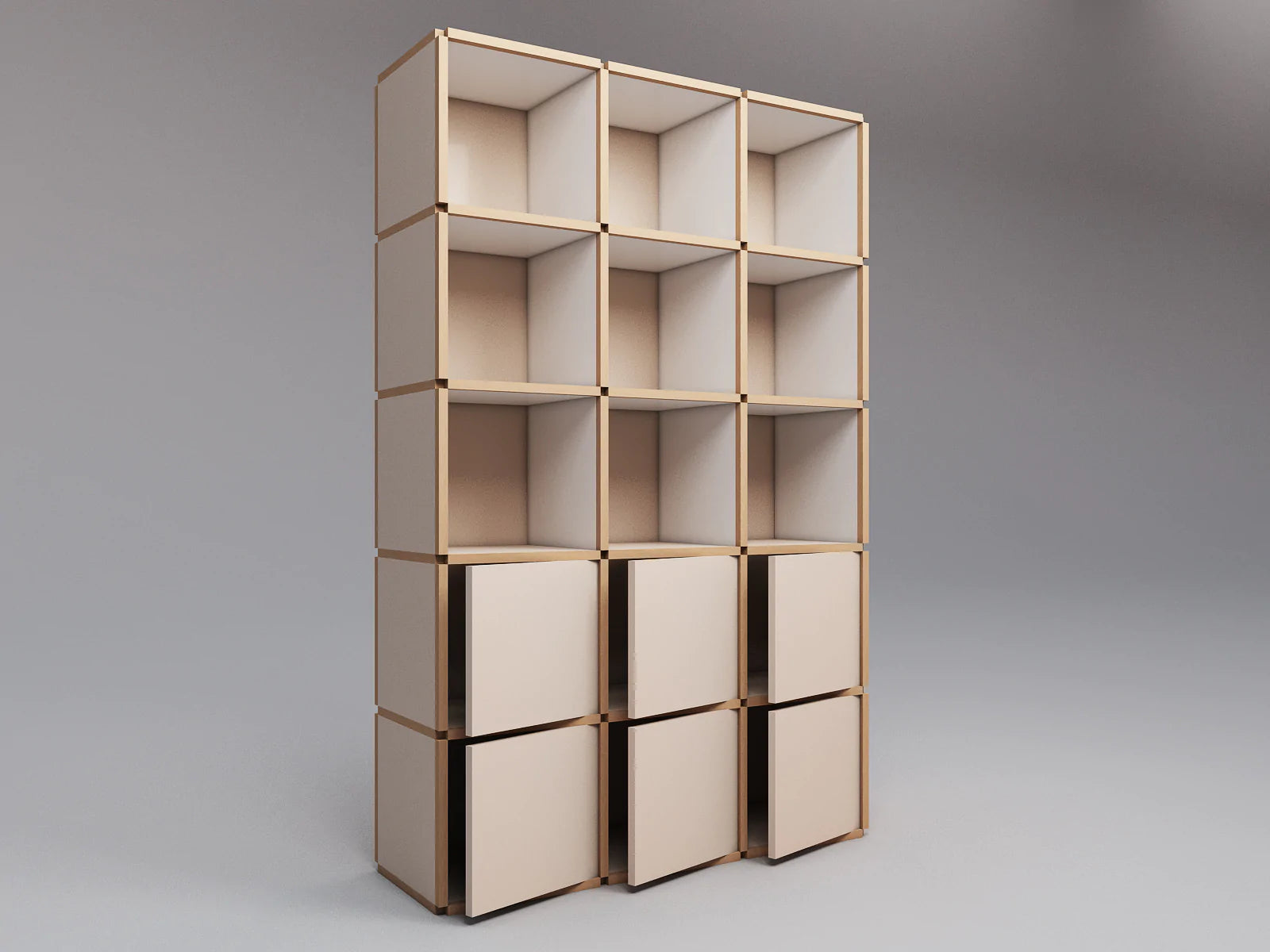 Tall bookcase with doors - Module Inc