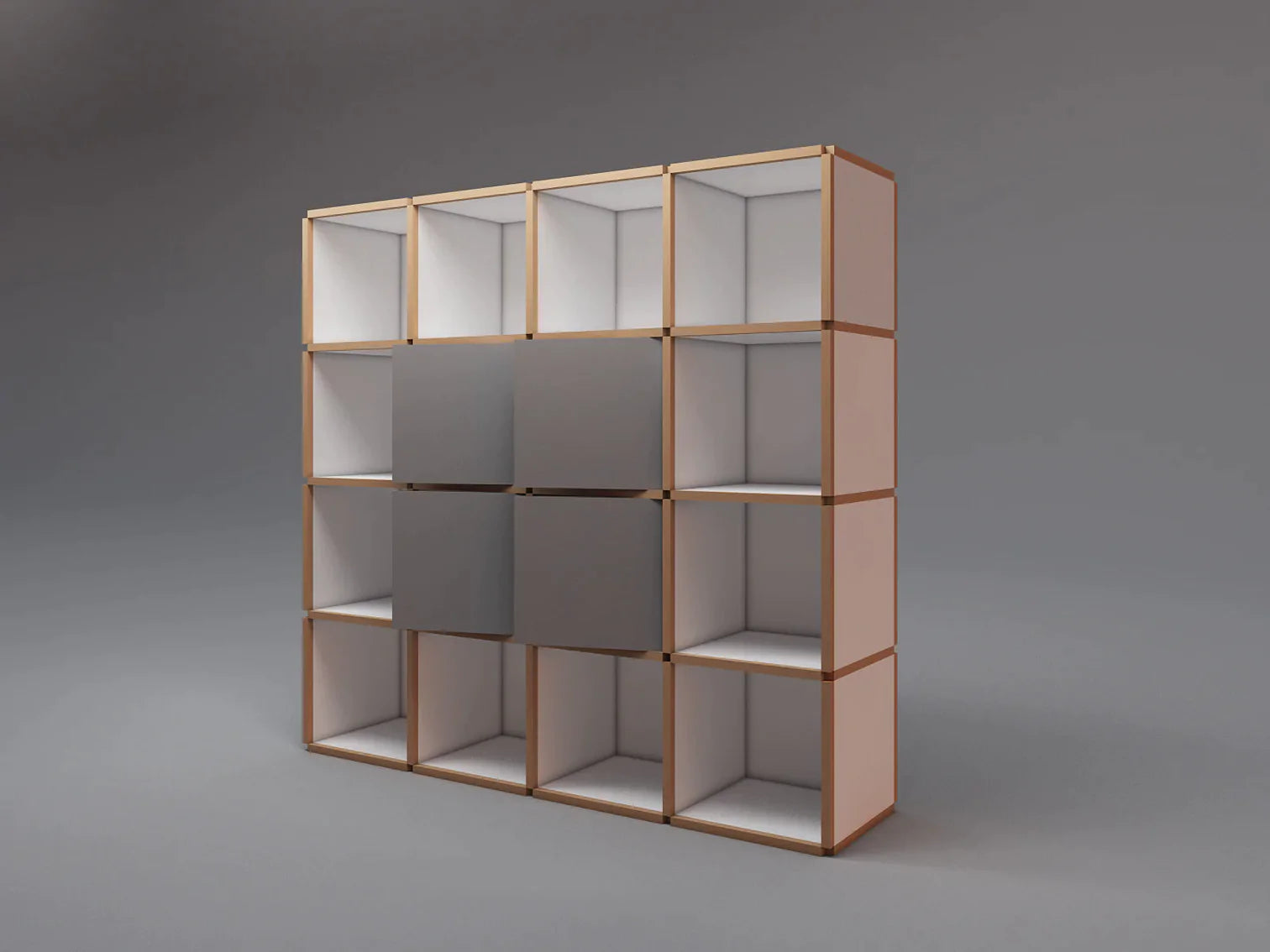 Large bookcase with doors