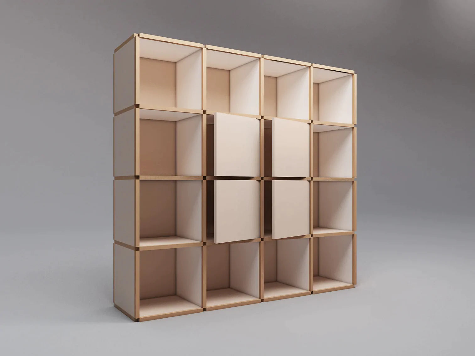 Large bookcase with doors