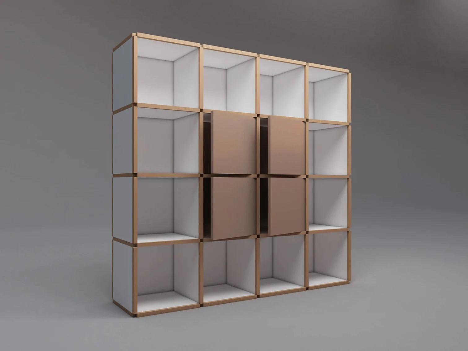 Large bookcase with doors