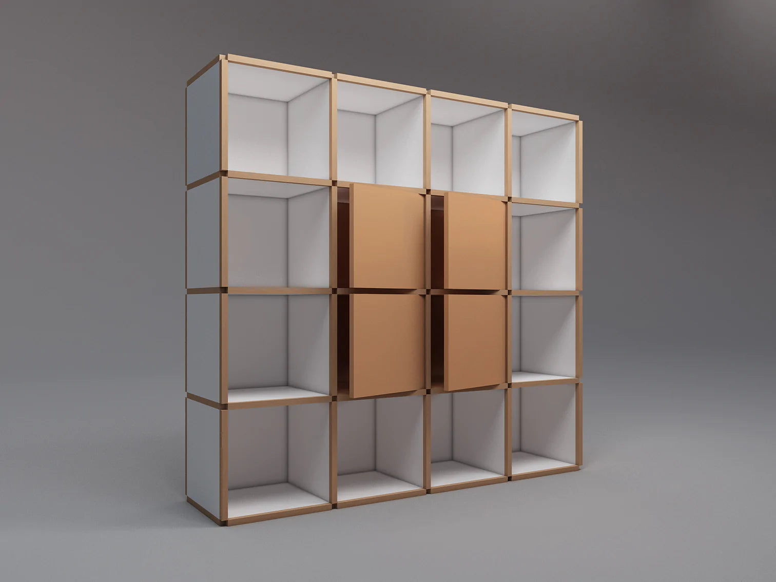 Large bookcase with doors