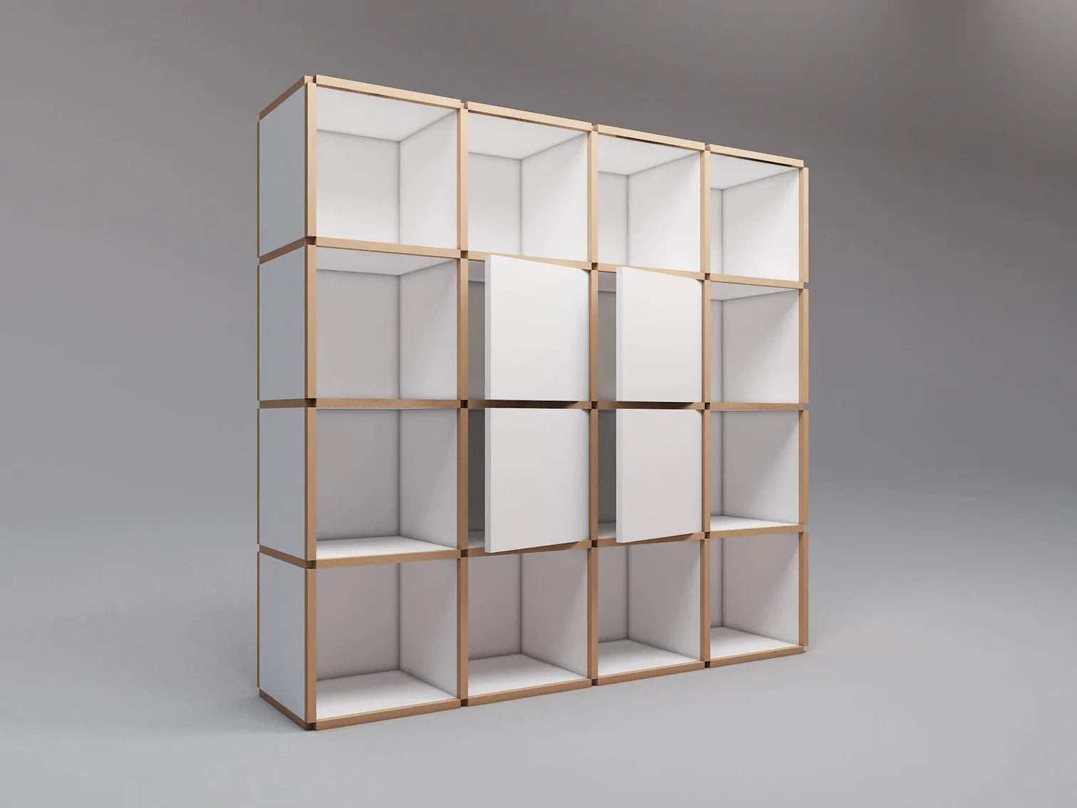 Large bookcase with doors