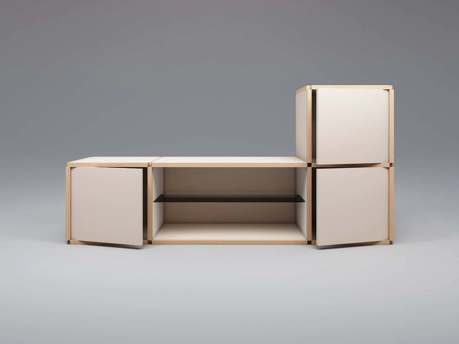 Media unit with stacked units