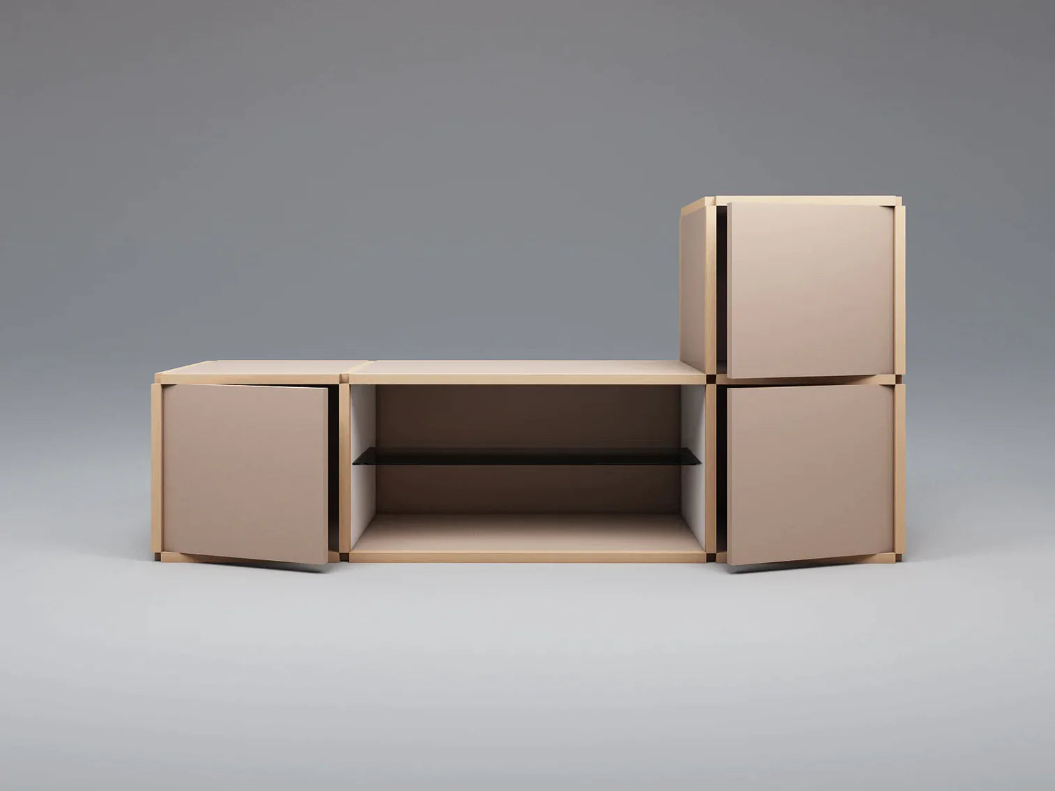 Media unit with stacked units