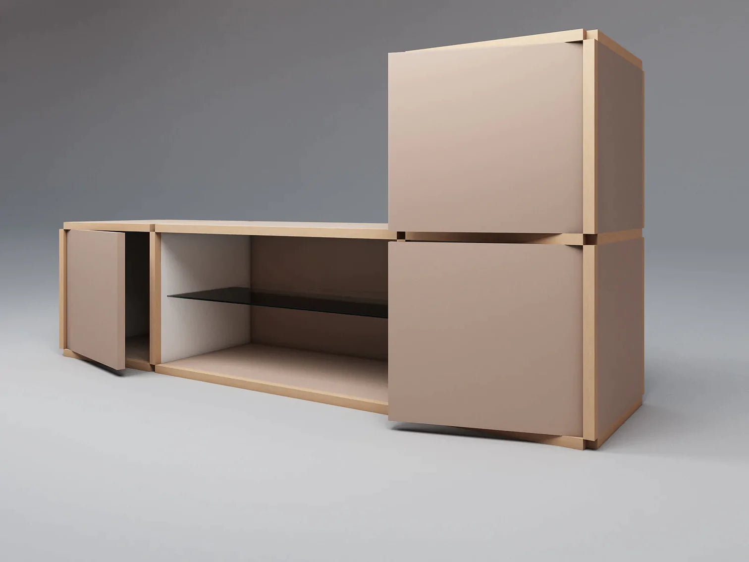 Media unit with stacked units