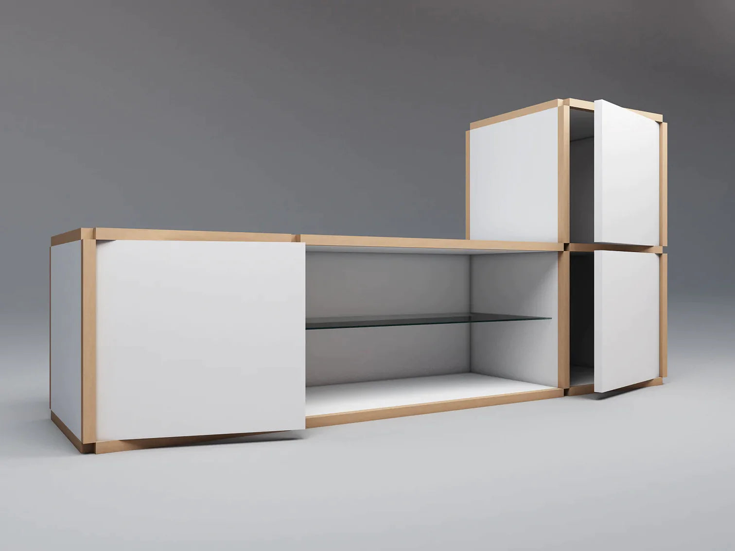 Media unit with stacked units