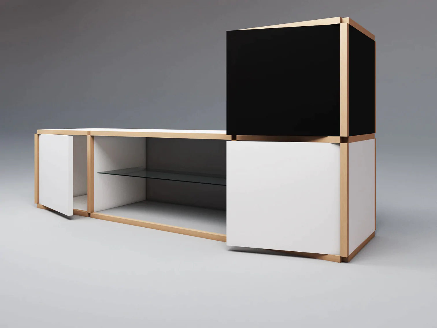 Media unit with stacked units