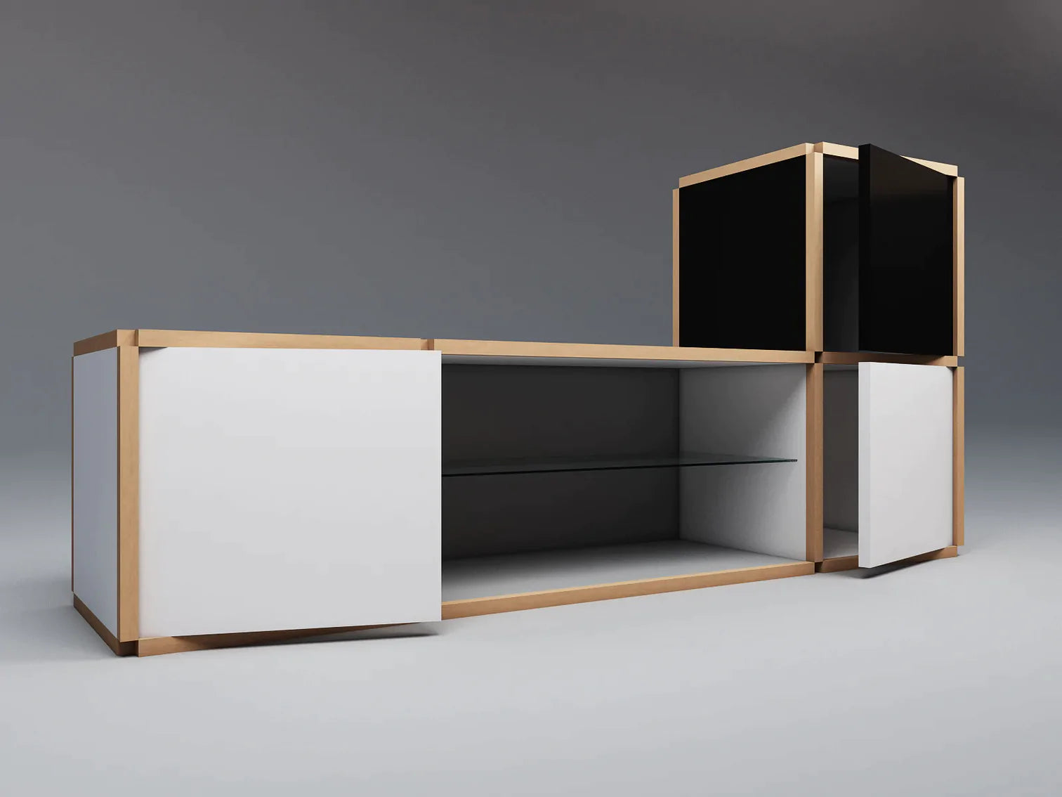 Media unit with stacked units