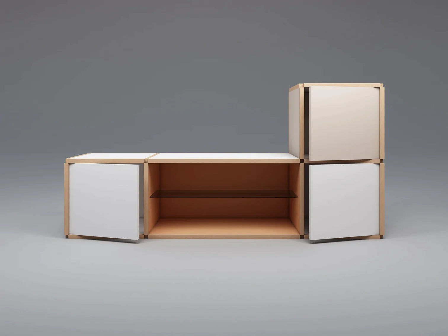 Media unit with stacked units