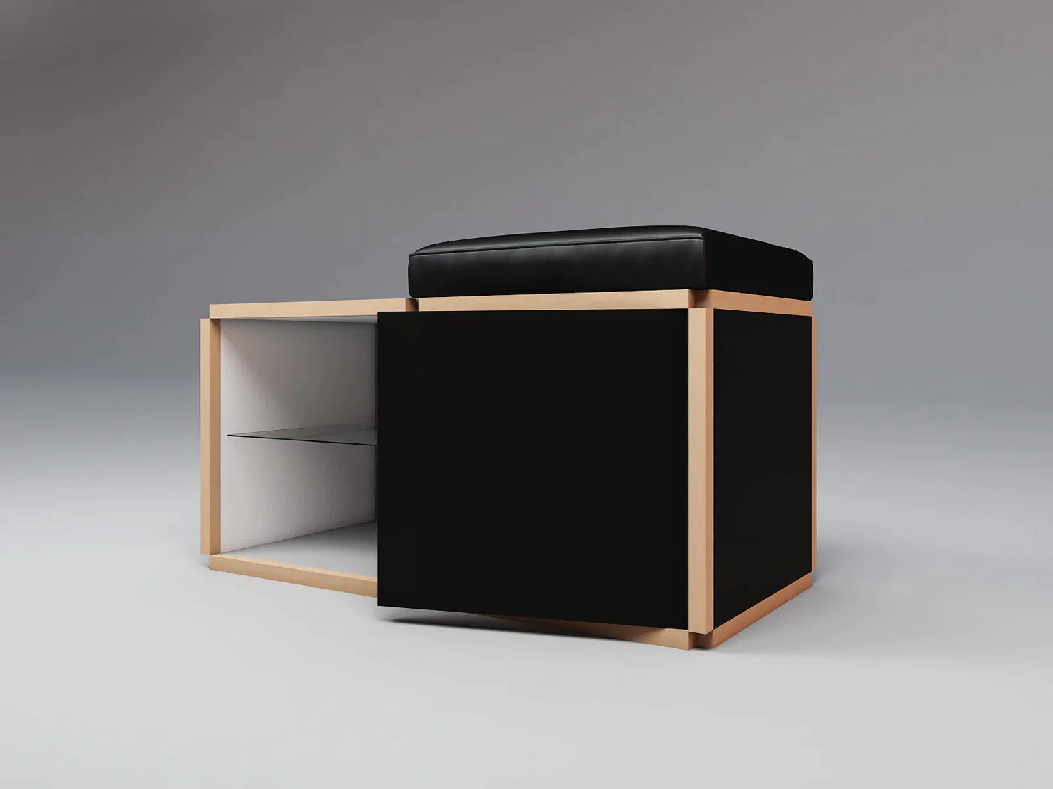 Single seat stool with table