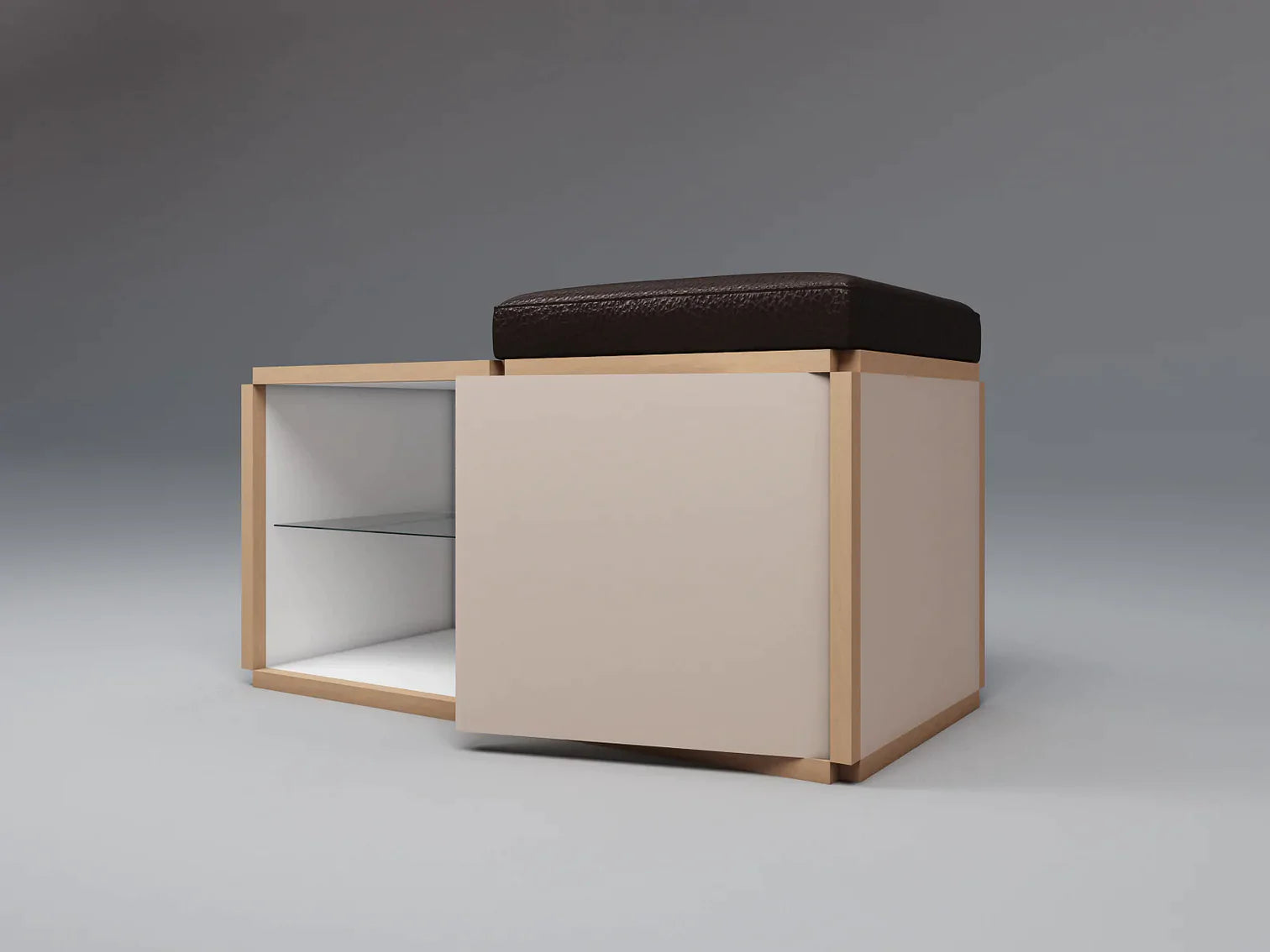 Single seat stool with table