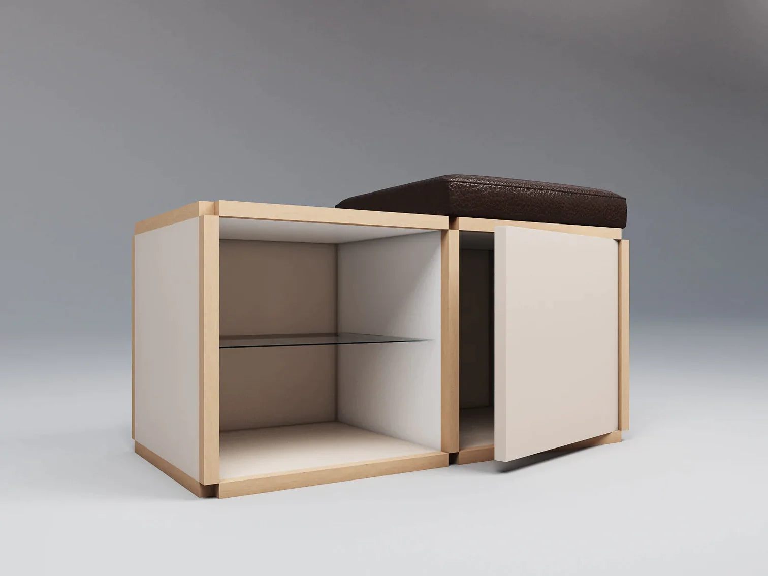 Single seat stool with table