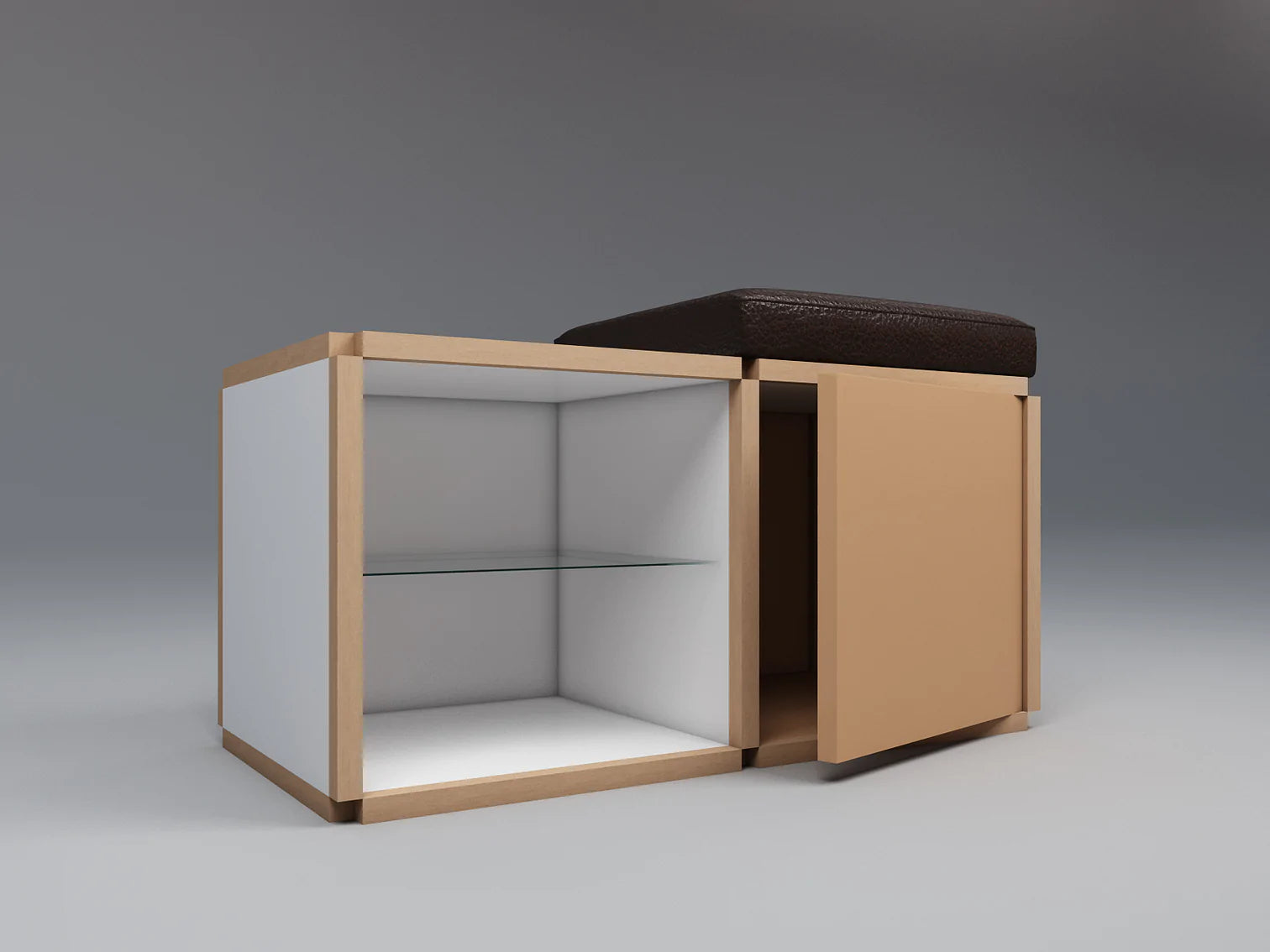 Single seat stool with table