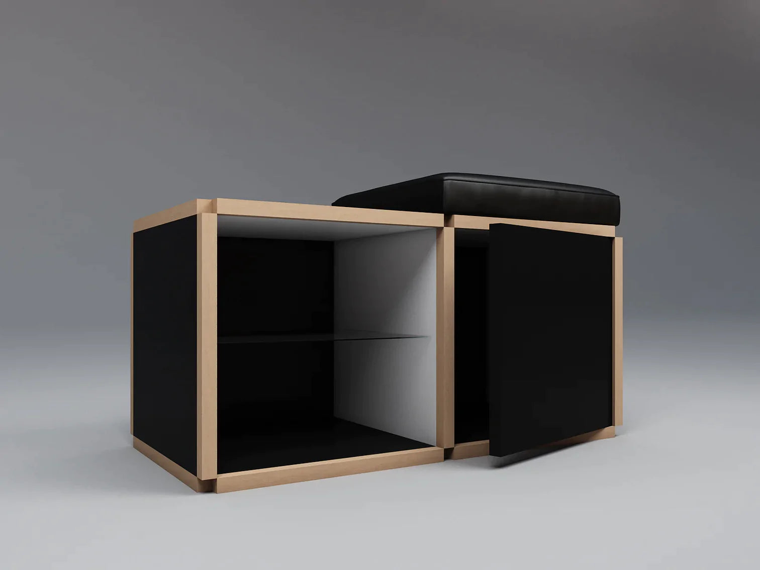 Single seat stool with table