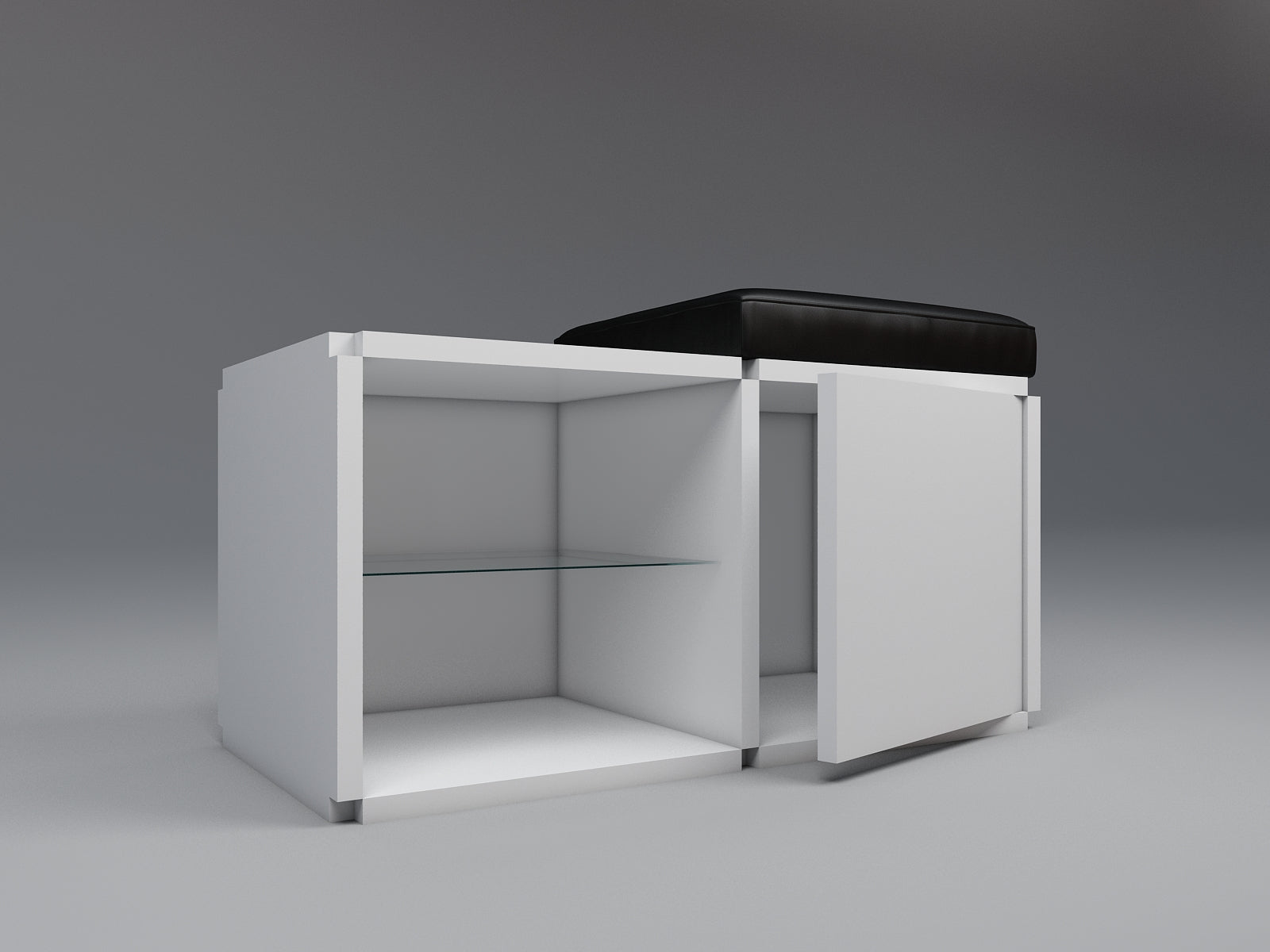 Single seat stool with table