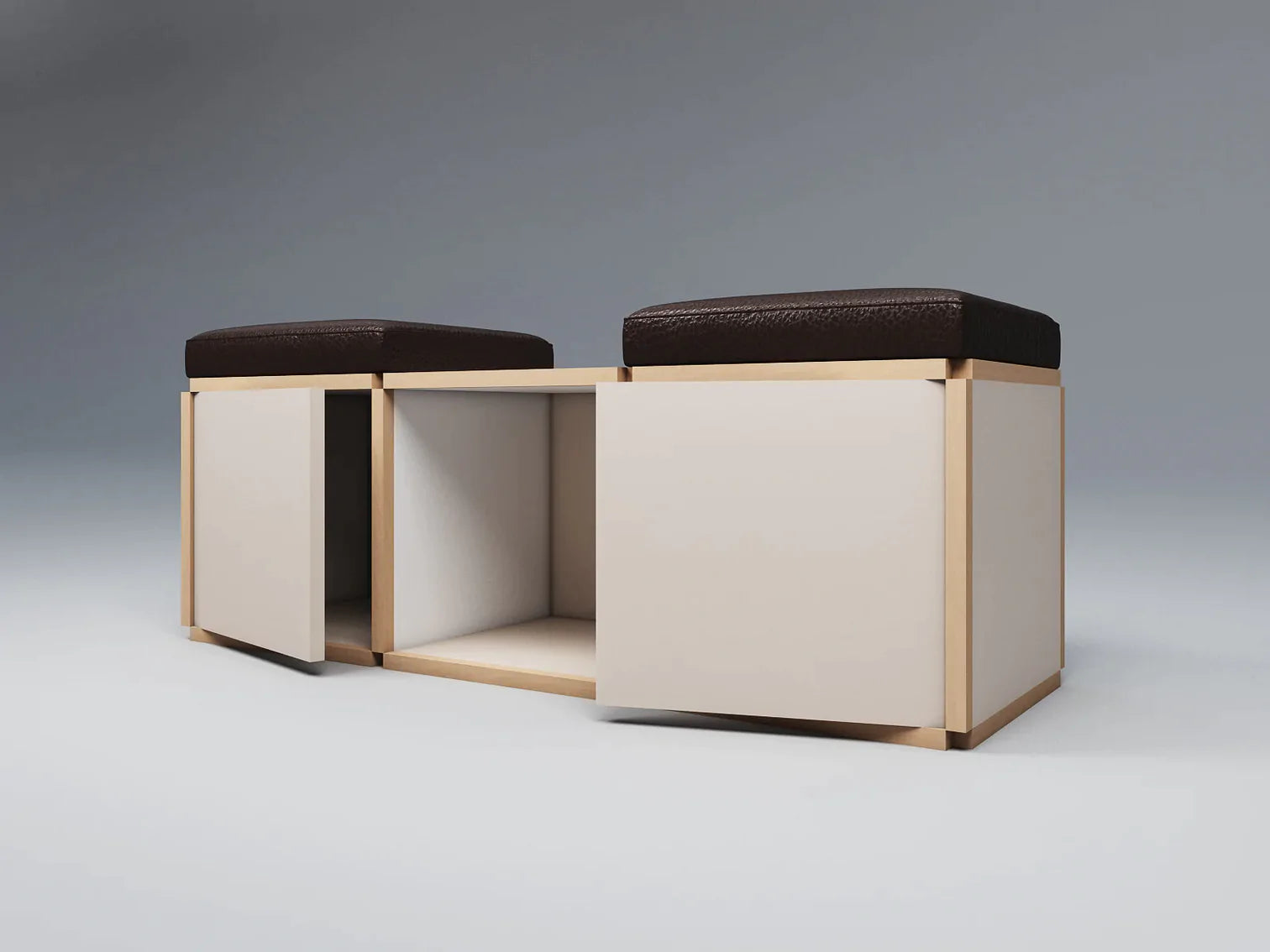 2 Seat stool with table