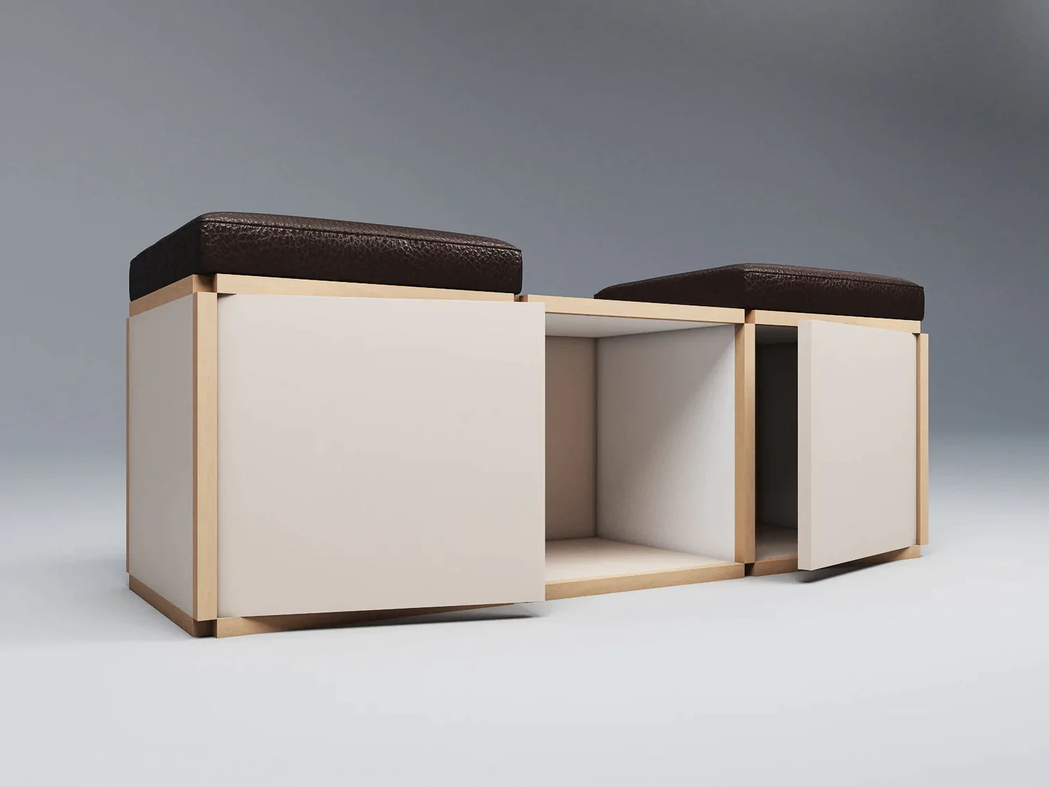 2 Seat stool with table
