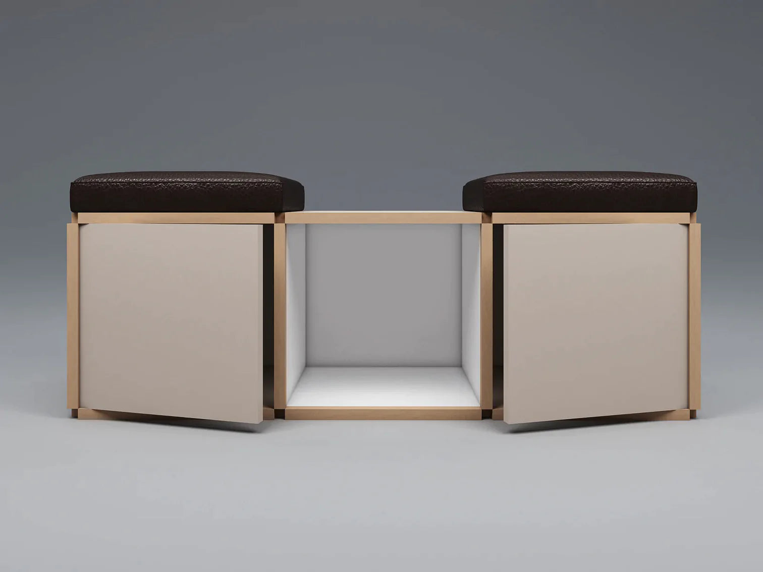 2 Seat stool with table