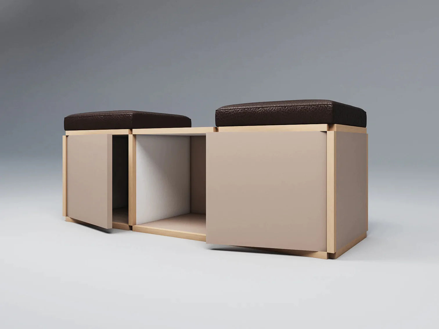 2 Seat stool with table