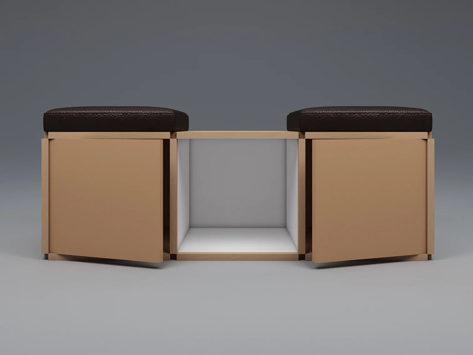 2 Seat stool with table