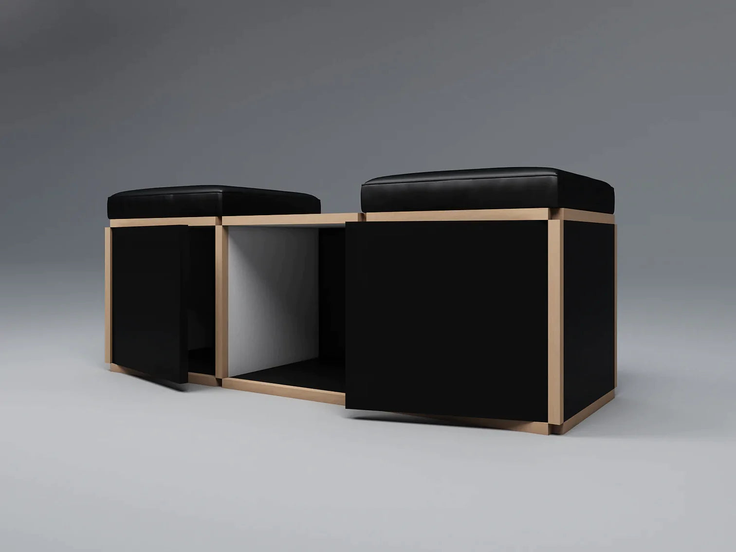 2 Seat stool with table