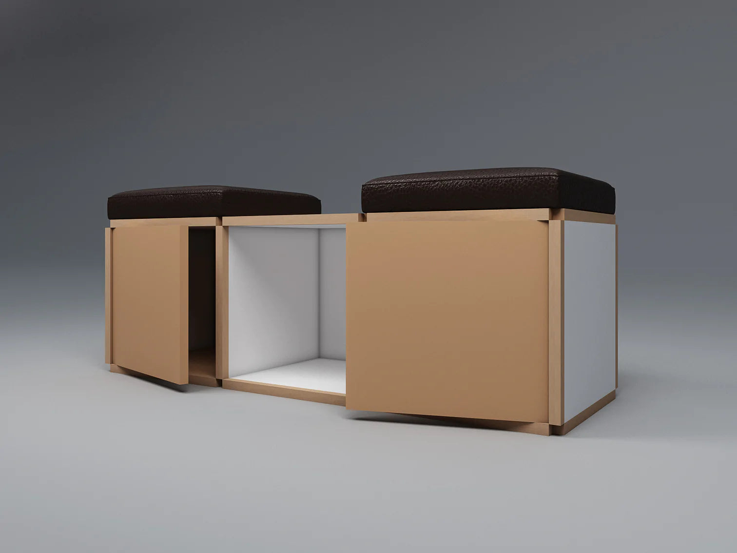 2 Seat stool with table