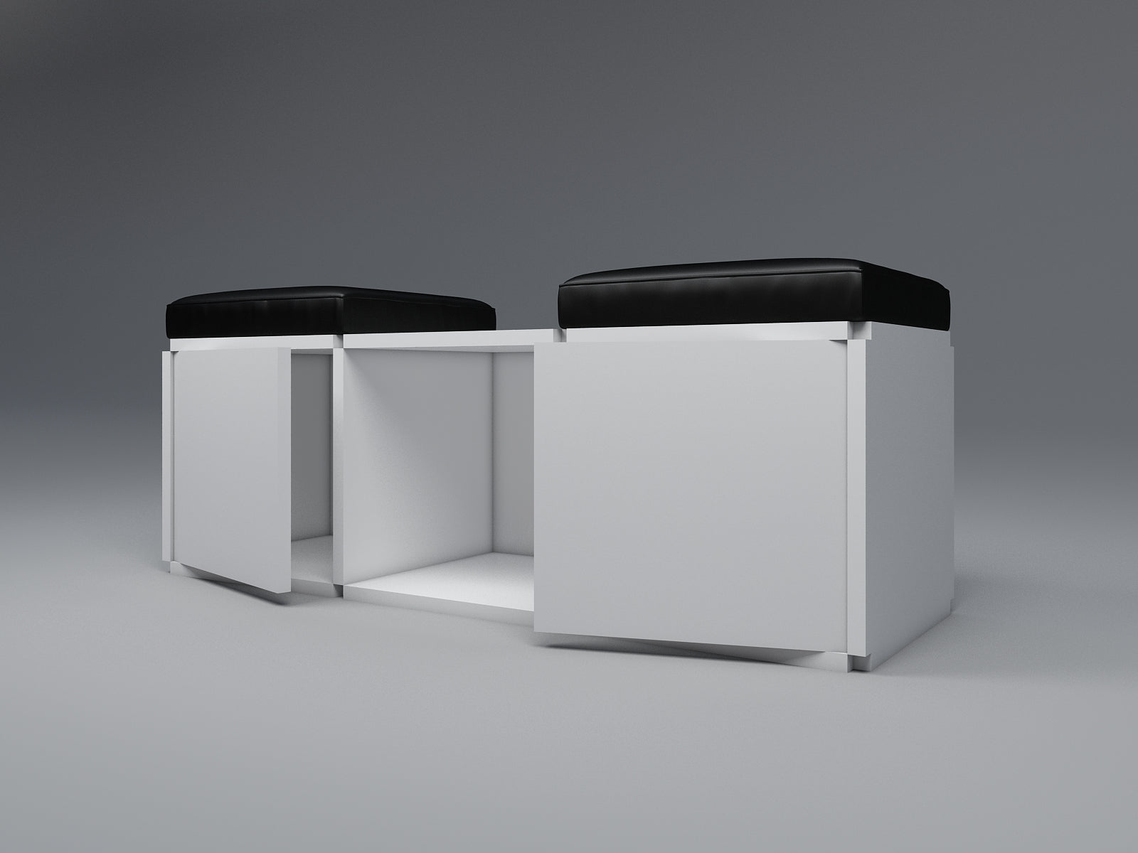 2 Seat stool with table