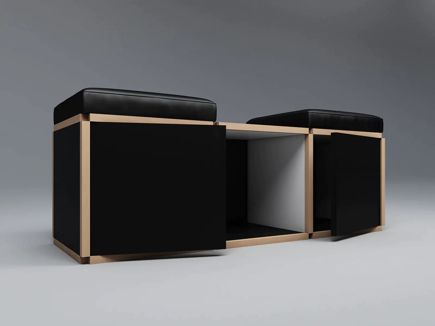 2 Seat stool with table