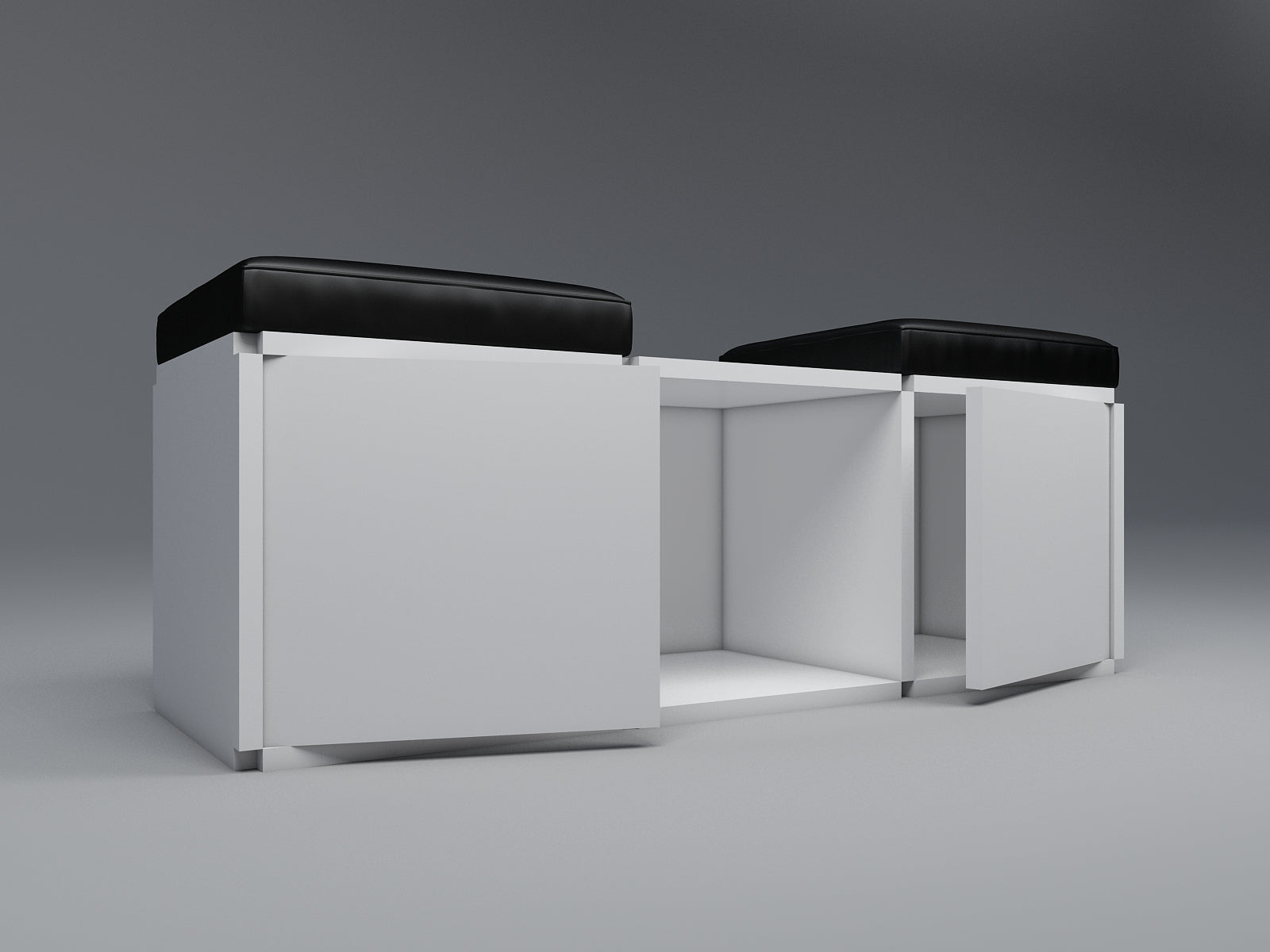 2 Seat stool with table