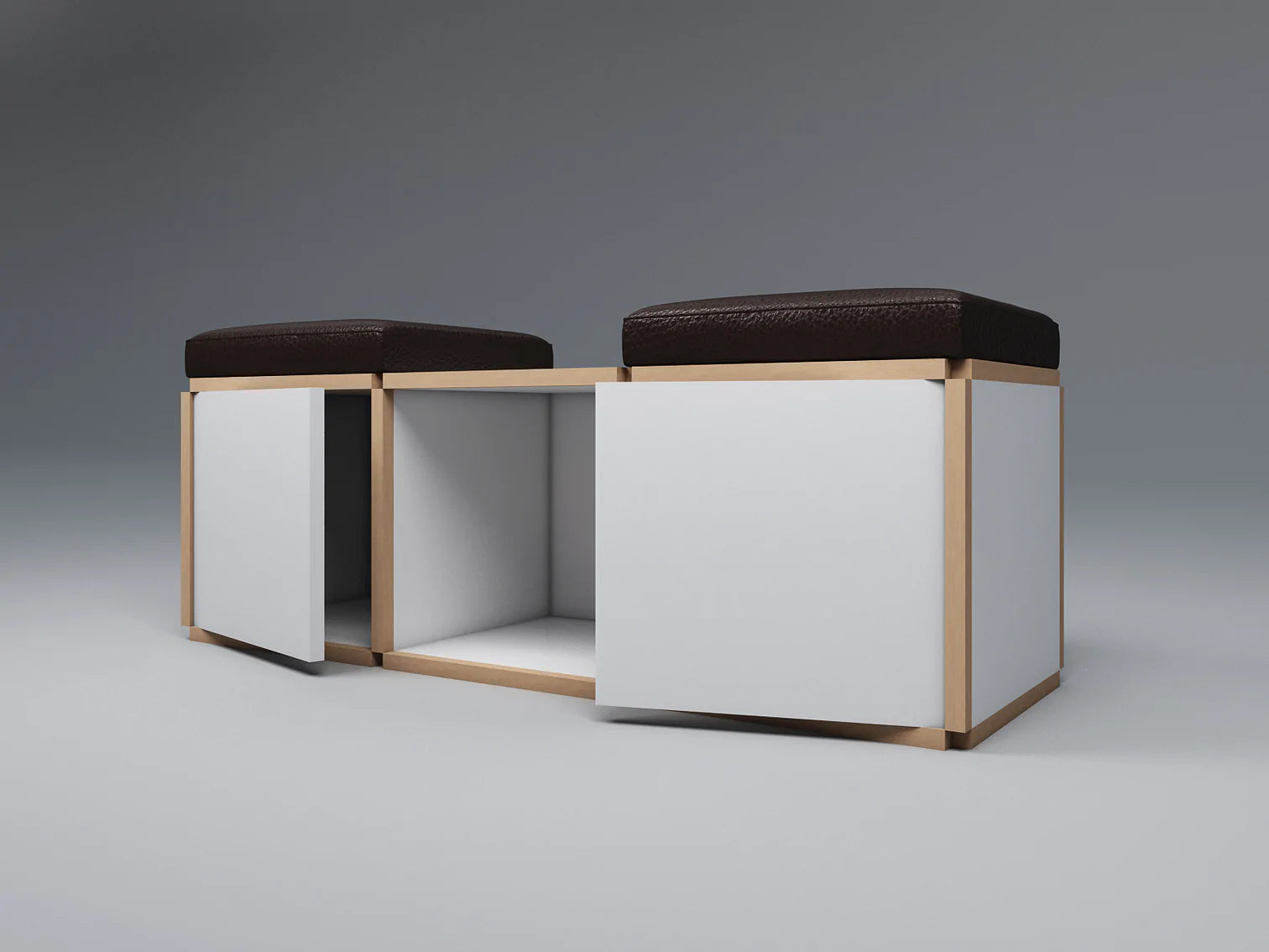 2 Seat stool with table
