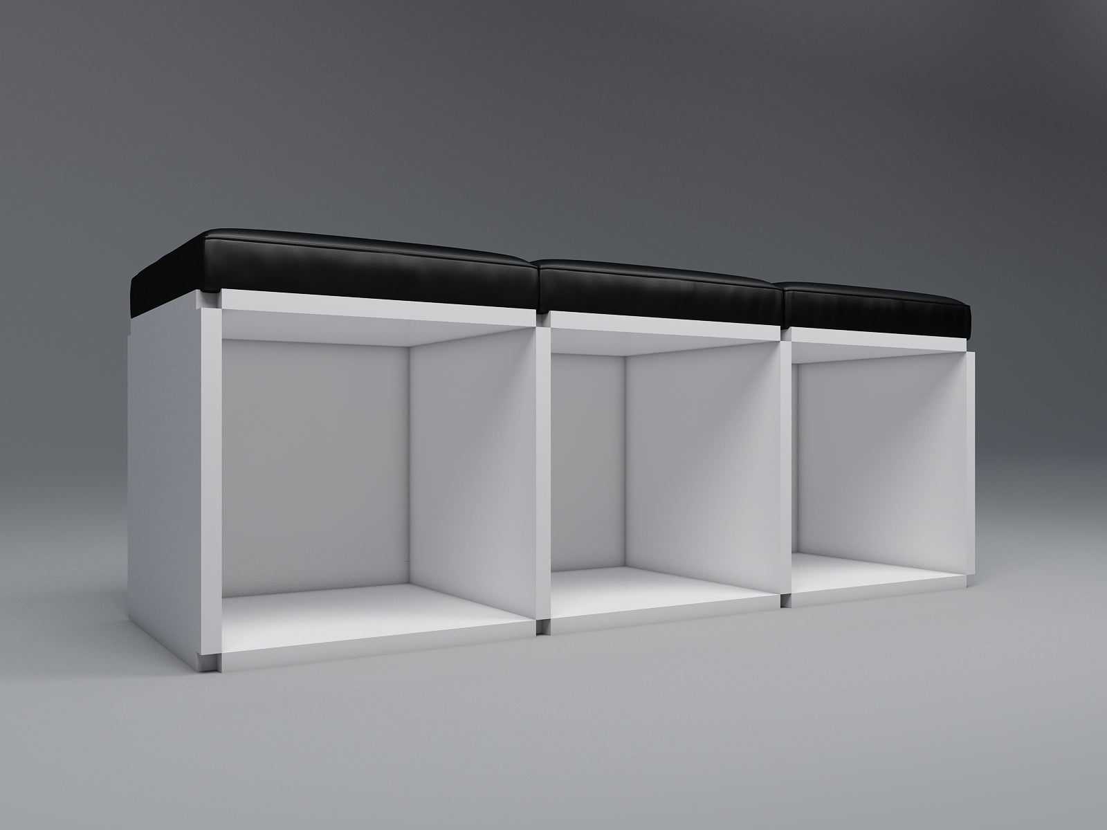 3 Seat stool bench