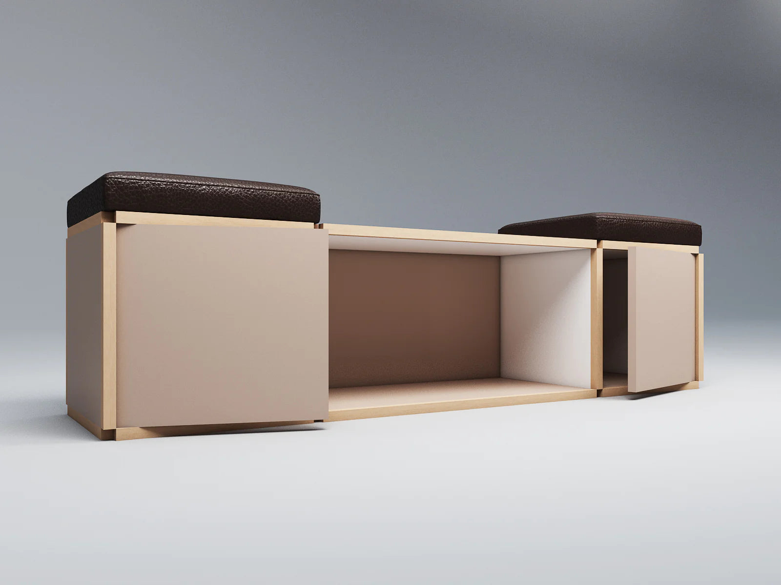 2 Seat stool with large table