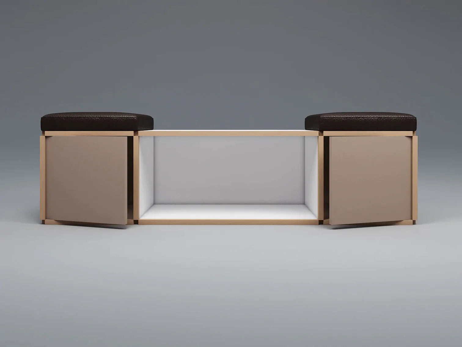 2 Seat stool with large table