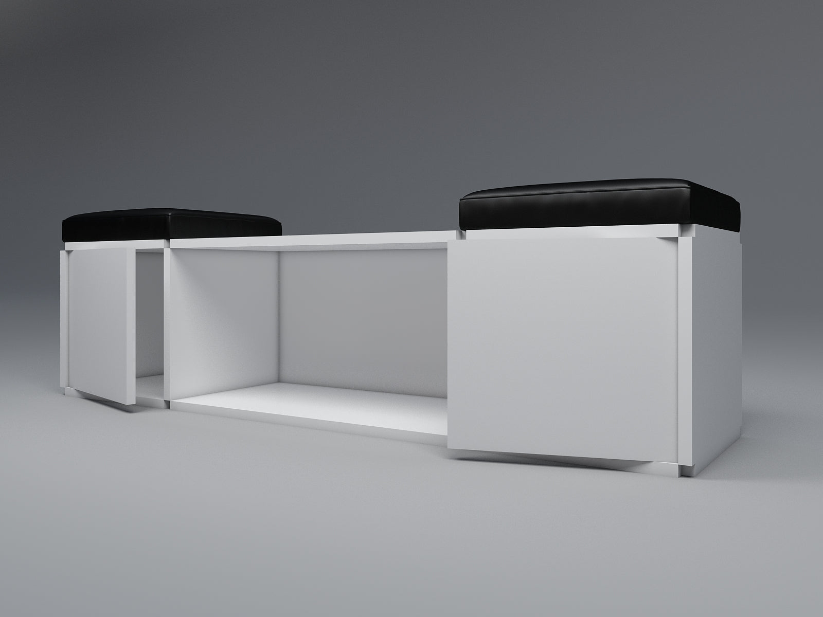 2 Seat stool with large table