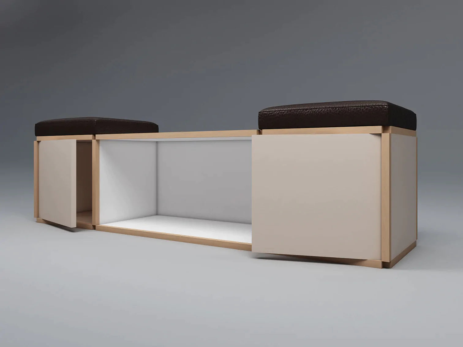 2 Seat stool with large table