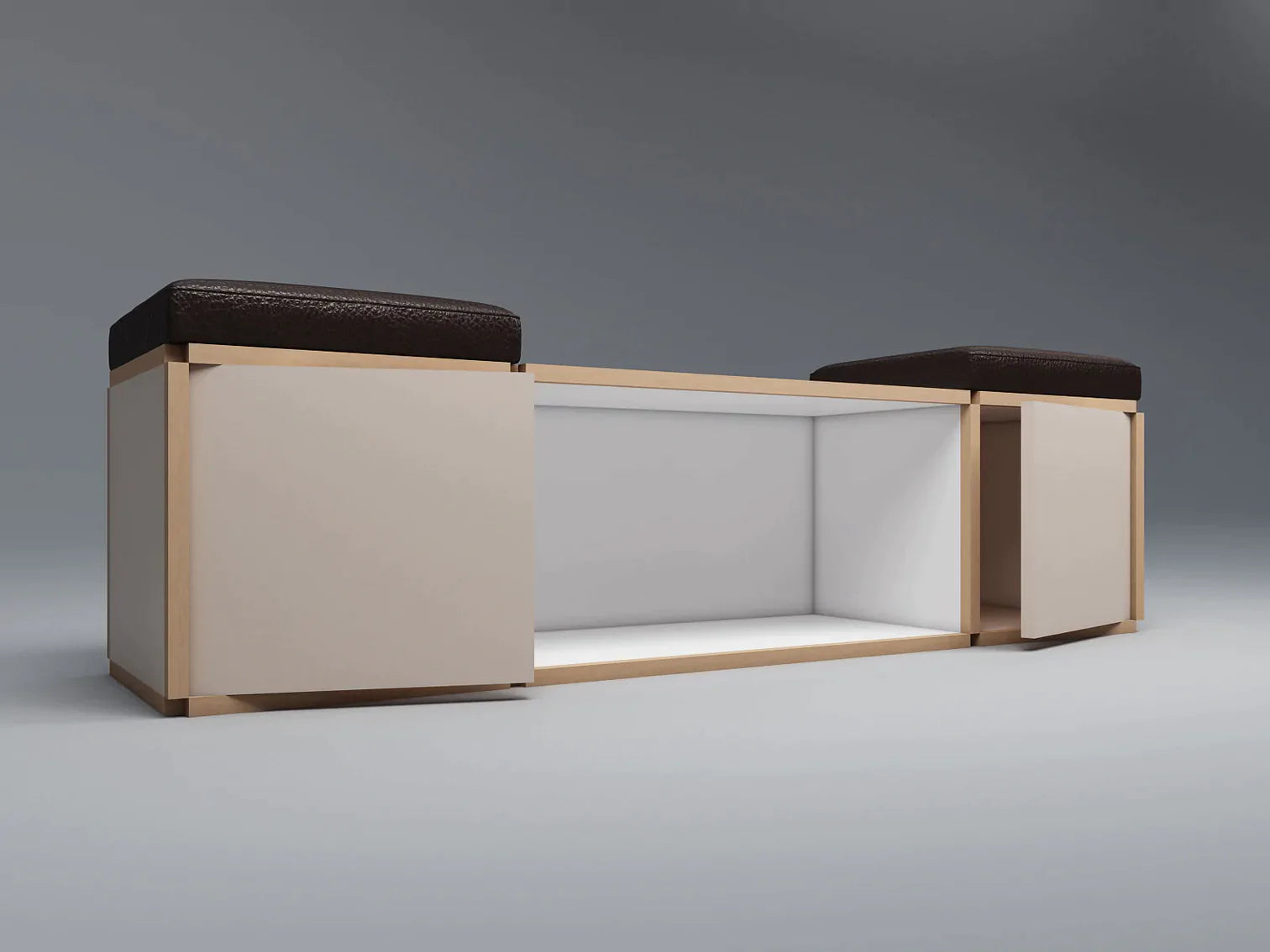 2 Seat stool with large table