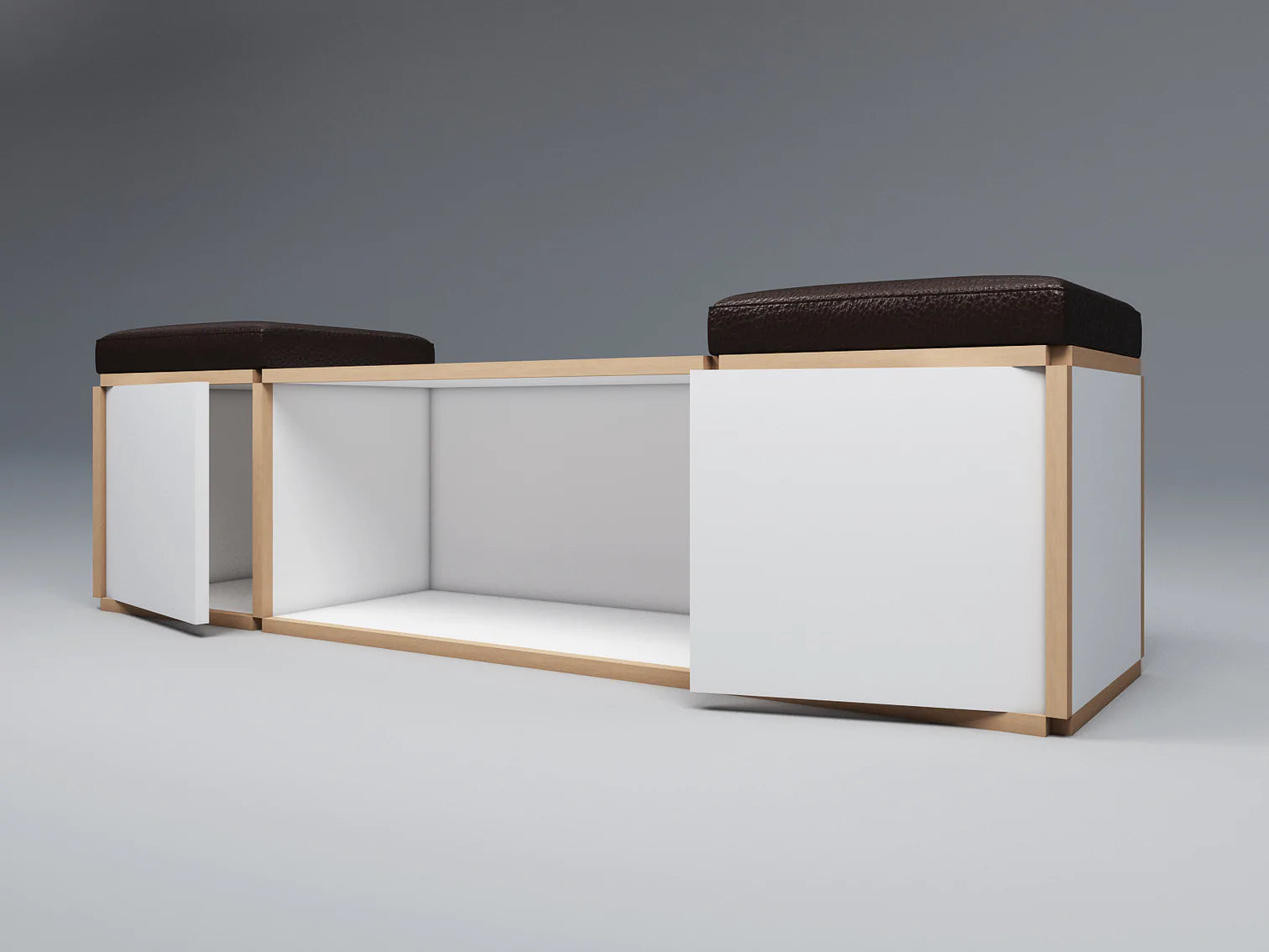 2 Seat stool with large table