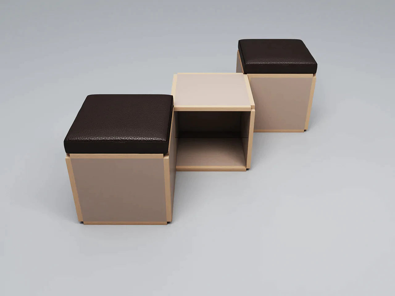 2 Seat stool in diamond shape
