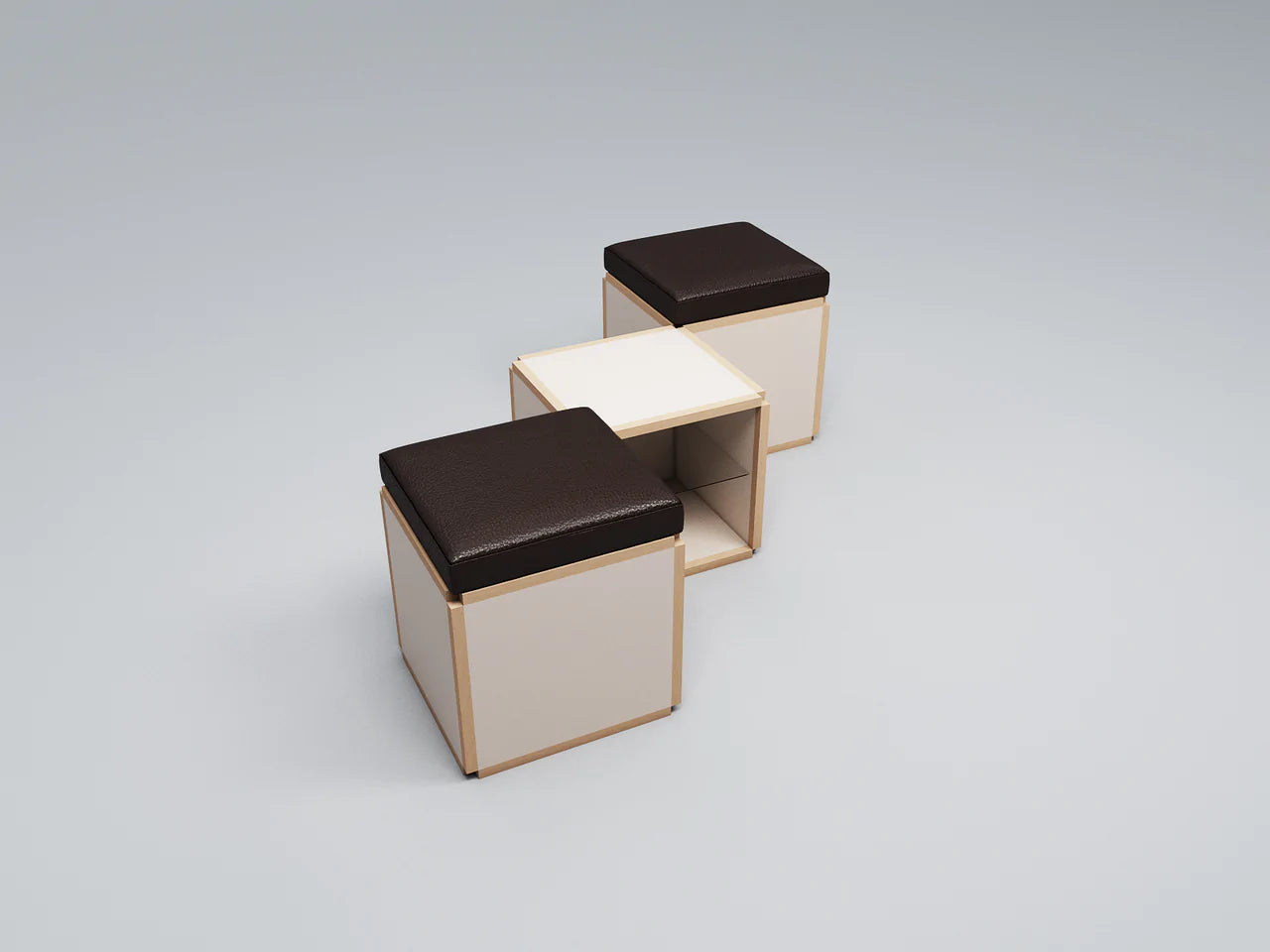 2 Seat stool in diamond shape