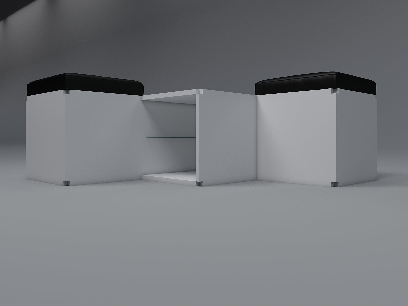 2 Seat stool in diamond shape