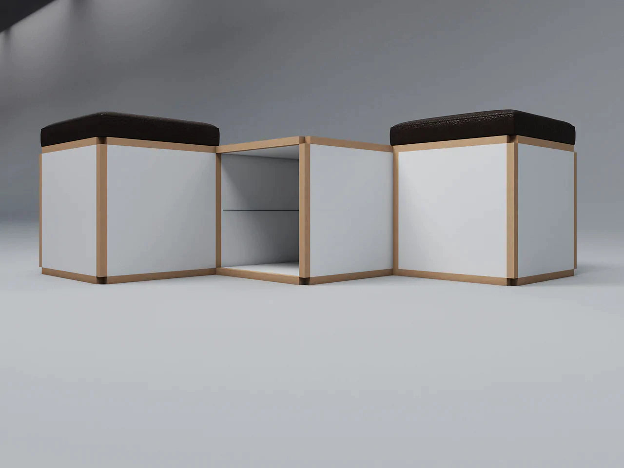2 Seat stool in diamond shape