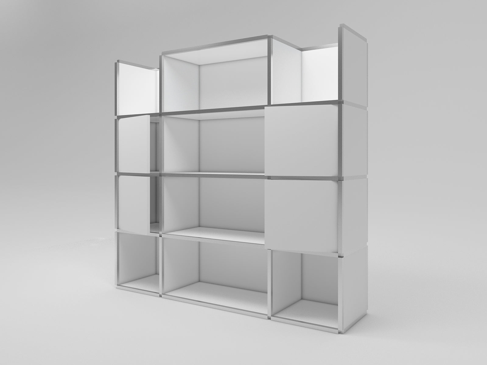 Wide open bookcase